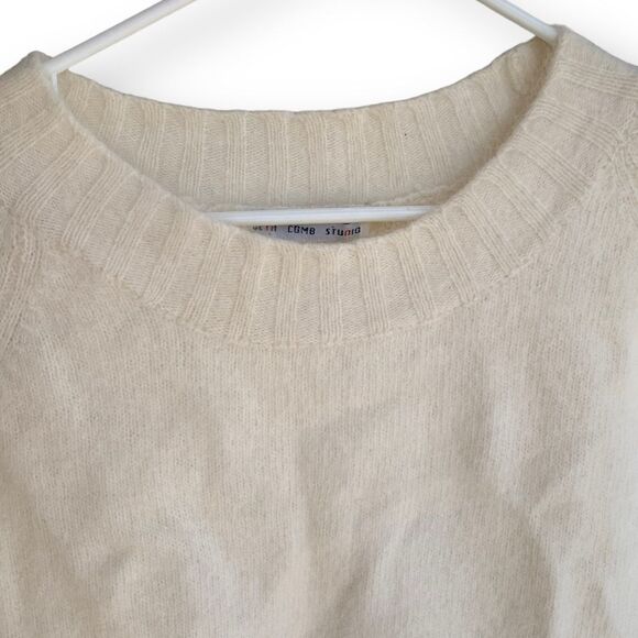 Angora Sweater Shirt M Beth Comb Studio Crew Neck Sleeveless Vest Mohair - Picture 4 of 12